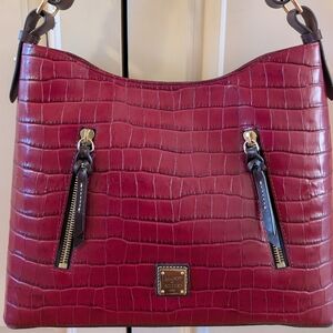 NWT Dooney & Bourke Croco Embossed Leather Cooper Hobo